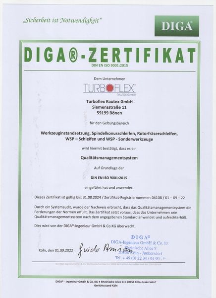 Turboflex Rautex GmbH - Zertifizierung Turboflex Rautex GmbH